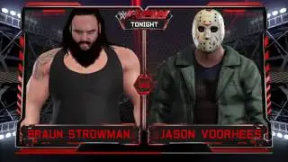 WWE 2K17 Jason Voorhees VS Braun Strowman 1 VS 1 Steel Cage Match