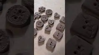 Handmade Ceramic Buttons - sculpted in Sets of 4, these little pottery Buttons are great!