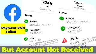 Facebook Payout Failed | Facebook payment paid but account not received | Facebook payment Failed