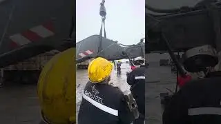 Atlas cranes arm dismantling work