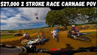 THIS WAS A WILD RACE!! Luke Fauser Barking KTM 300 2 Stroke at Muddy Creek GoPro POV (Crash)