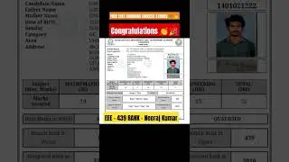 TG ECET 2025 EEE 439 RANKER NEERAJ KUMAR #ecet2025 #success #motivation #shorts #freeecetcoaching