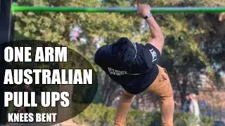 DOMINADAS AUSTRALIANAS A UN BRAZO (Rodillas Dobladas) ONE ARM AUSTRALIAN PULL UPS #Calistenia