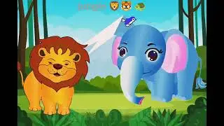 🐯🐢🦁 jungle cartoon video #viral #trending #ai #animal #lion 