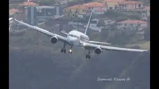 B753 suffering a HEAVY Windshear || excellent recovery || Madeira