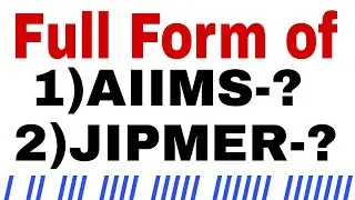 #what is the full form of #AIIMS#JIPMER? (#AIIMS #JIPMER  का पुरा नाम क्या है?)