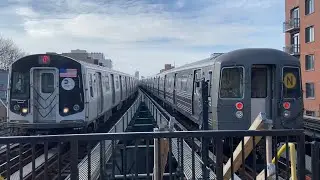 BMT Astoria Line: (N) and (Q) Trains @ Astoria Blvd (R68, R160A-2, R160B)