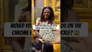 Would you spend $20,000 on the Chrome Hearts belt buckle? 😱 #hiphopartist #chromehearts #shorts