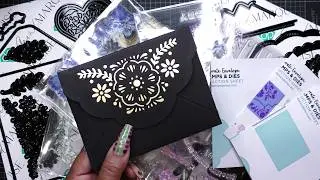 Diamond Press Decorative Envelope Stamp & Die Kit Review Tutorial! Make Beautiful A2 Envelopes!