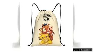 Simba The Lion King Drawstring Backpack Gym Sports Sackpack String Bags for Working Out