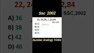 ssc 2002 number analogy question|&trade; number analogy practice|&trade; reasoning practice