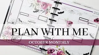 PLAN WITH ME | OCTOBER 2021 | MONTHLY |  | HAPPY PLANNER | FLOWERS | SPIDERWEBS | SPIDERWEBB FLORALS