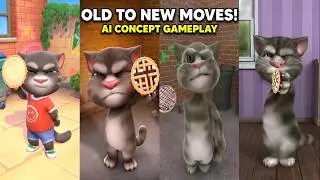 Talking Tom 2010–2026 | All Toms Perform Old to New Moves! AI Concept Gameplay