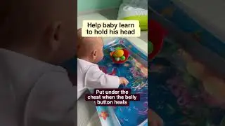 How to use inflatable water aqua mat to help baby with tummy time?