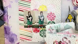 Layout using stencil butter and Pretty Little Studio&rsquo;s Sugar Plum collection for MIUM