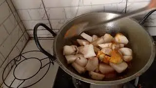 মাটির আলু দিয়ে শোল মাছ রান্না 