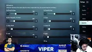 Soul Viper Sensitivity and Controls | viper sensitivity bgmi | s8ul viper sensitivity #viper #shorts