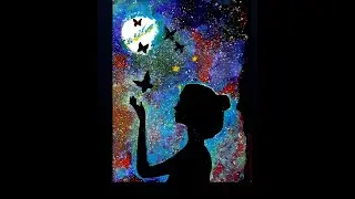 Galaxy girl / Acrylic painting tutorial