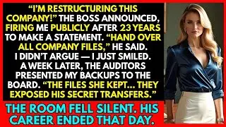 Boss Fired Me Publicly &mdash; The Files I Kept Unveiled His Secret. The Boardroom Became His Downfall.