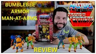 BUMBLEBEE ARMOR MAN-AT-ARMS! MOTU X TRANSFORMERS ACTION FIGURES REVIEW! MASTERS OF THE UNIVERSE!