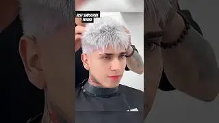 Cute boy hair color transformation 🤩 || the stylish barbers #babers #haircut #barberking #ytshorts
