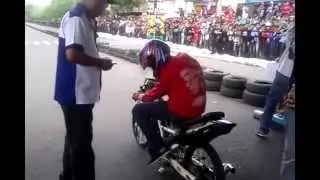 Drag Bike Tulungagung 25 Mei 2014: Satria FU 150 standar porting
