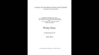 Concerto For Saxophone Quartet And Orchestra (wind ensemble 2012) Philip Glass -  Mov IV