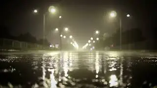 Lonely Rainy Night 🌧️ | Street Lights & Empty Roads Ambience for Sleep & Relaxation | ASMR, Study
