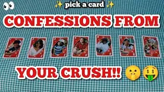 CONFESSIONS FROM YOUR CRUSH!! 🤫🤑 || TAROT || PICK A CARD READING || CARTOMANCY