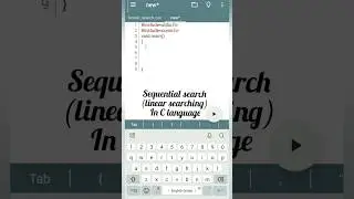 searching an element in array in c | linear search program in c #dsa #algorithm #dsalgo #searching