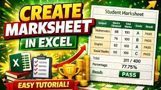 Create Marksheet in Excel | Automatic Result, Total & Grade Kaise Calculate Kare
