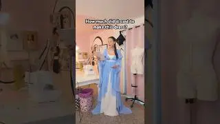 how much did it cost to create this Bridgerton inspired dress? #sewing #sewingcost #fashiondesigner