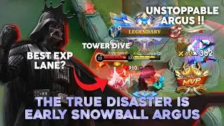 How To Snowball On Early Game With Argus?Easy,Turn Your Fear Into Instinct 🔥~Global Argus Takiya