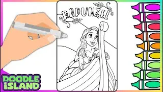 Coloring Rapunzel from Tangled! 🌟🎨 Princess Coloring Page for Kids