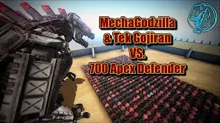 MechaGodzilla & Tek Gojiran vs. 700 Primal Fear Apex Defense Unit | ARK Kaiju/Mass Battle 🦎