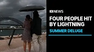 Four people hit by lightning as powerful storm sweeps across Sydney | ABC News