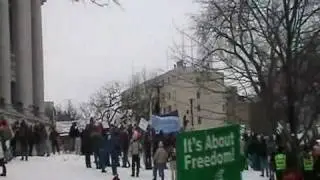 Wisconsin labor protest, day 7 (Monday): One Fish, Two Fish