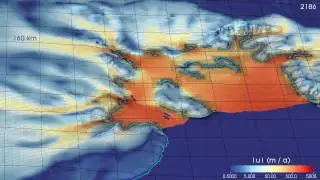 Simulation of glacier retreat in the Filchner-Ronne ice shelf over three centuries
