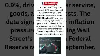 U.S. Core PPI Surges in July 2025 &ndash; Inflation Pressures Mount