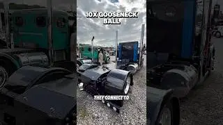 Why does this truck have a 10x size gooseneck ball hitch instead of a regular fifth wheel? #trucking