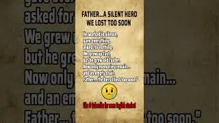 Father&hellip; The Silent Hero We Lost Too Soon |Learn vocabulary through a touching story|English podcasts