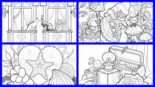 Kitty Cats Birds Singing Perfume Bottles Colorful Pictures Collection Hey Color App #coloringbook