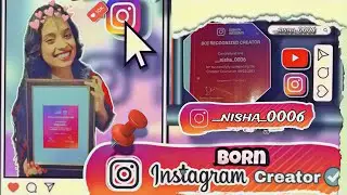 born on instagram creator certificate 🧿💥💥