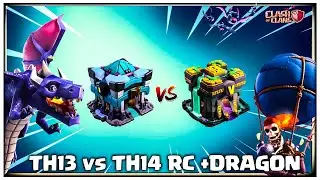 TH13 vs TH14 &ndash; Dragons + RC Charge = UNSTOPPABLE!! Clash of Clans