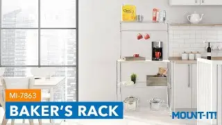 Kitchen Baker's Rack with Wood Table and Storage | MI-7863 (Features)