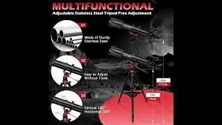 90mm 900mm Professional Telescope Review | High Powered Refractor for Adults & Beginners