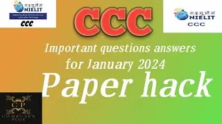CCC important questions for January exam |computer by Radharaman sir|CCC January 2024