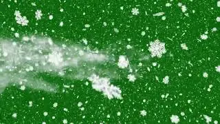 Windy Snowfall ❄️ Dynamic Snow Green Screen Effect (Loop) 03