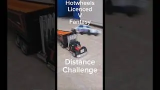 Hotwheels Licenced v Fantasy Distance jump Challenge #Hotwheelsjump #HotwheelsChallenge #Hotwheels