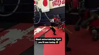They were going at each other.😂👏(via teamrobinsonmma/IG)#shorts